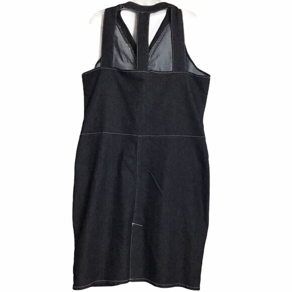Gold Flava Denim Y-Back Jean Dress Size 20 - Picture 2 of 5